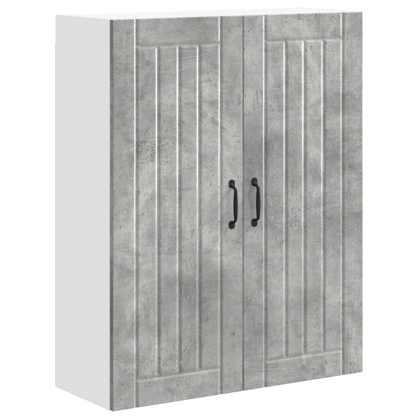 Seinäkaappi LUCCA Betoninharmaa 80 x 31 x 100 cm Tekninen puu