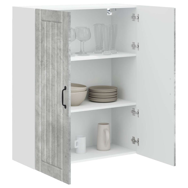 Seinäkaappi LUCCA Betoninharmaa 80 x 31 x 100 cm Tekninen puu