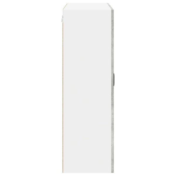 Seinäkaappi LUCCA Betoninharmaa 80 x 31 x 100 cm Tekninen puu