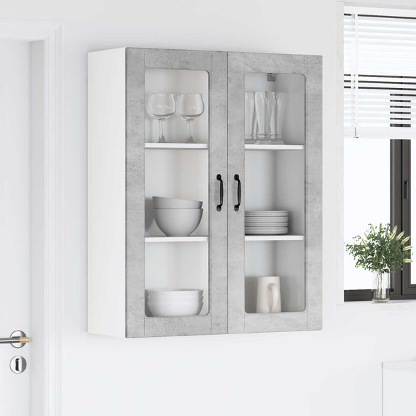 Seinälasi kaappi LUCCA Betoninharmaa 80 x 31 x 100 cm