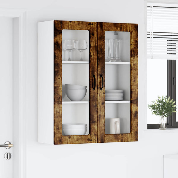 Seinälasi kaappi LUCCA Savutammi 80 x 31 x 100 cm Tekninen puu
