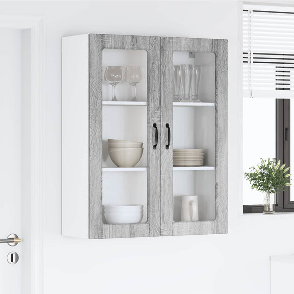 Seinälasi kaappi LUCCA Harmaa sonoma 80 x 31 x 100 cm