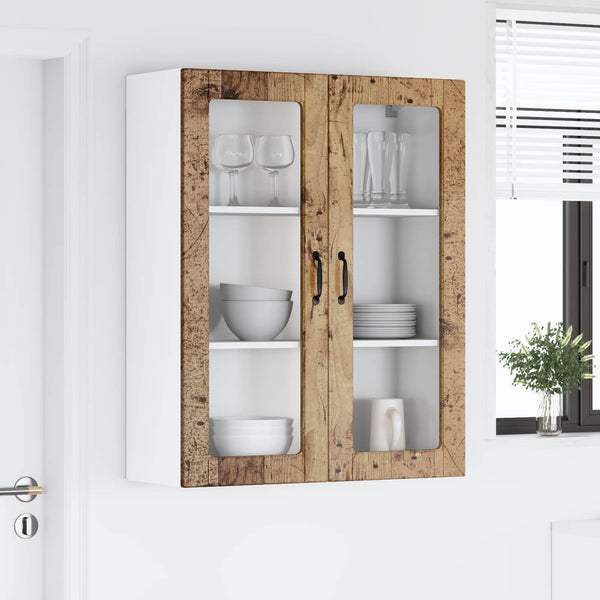 Seinälasi kaappi LUCCA Vanha puu 80 x 31 x 100 cm Tekninen puu