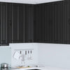 Seinän kulmarcabinett LUCCA Musta 57 x 57 x 100 cm Tekninen puu