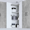 Seinän kulmarcabinett LUCCA Betoninharmaa 57 x 57 x 100 cm