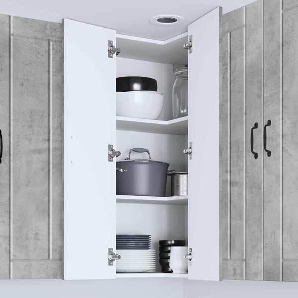 Seinän kulmarcabinett LUCCA Betoninharmaa 57 x 57 x 100 cm