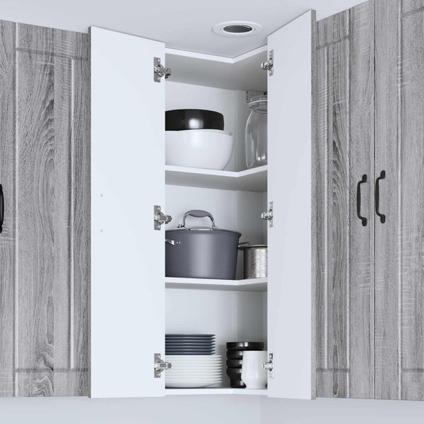 Seinän kulmarcabinett LUCCA Harmaa sonoma 57 x 57 x 100 cm