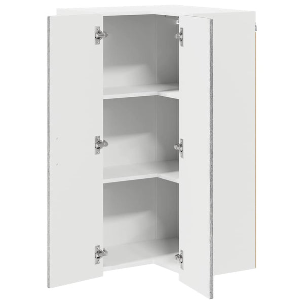 Seinän kulmarcabinett LUCCA Harmaa sonoma 57 x 57 x 100 cm
