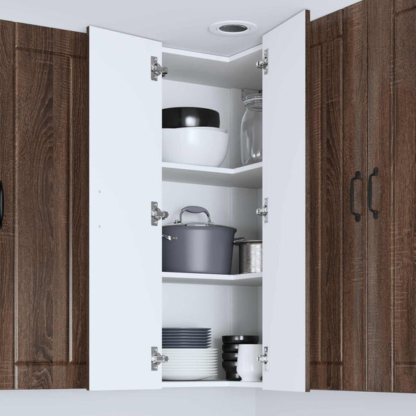 Seinän kulmarcabinett LUCCA Ruskea tammi 57 x 57 x 100 cm