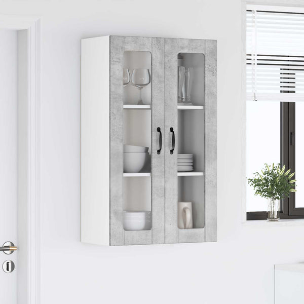 Seinälasi kaappi LUCCA Betoninharmaa 60 x 31 x 100 cm