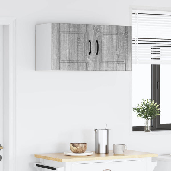 Seinäkaappi PORTO Harmaa Sonoma 80 x 31 x 40 cm Tekninen puu