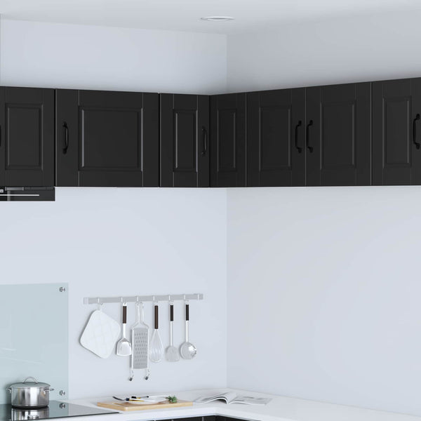Seinän kulmarcabinett PORTO Musta 57 x 57 x 40 cm Tekninen puu