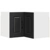 Seinän kulmarcabinett PORTO Musta 57 x 57 x 40 cm Tekninen puu