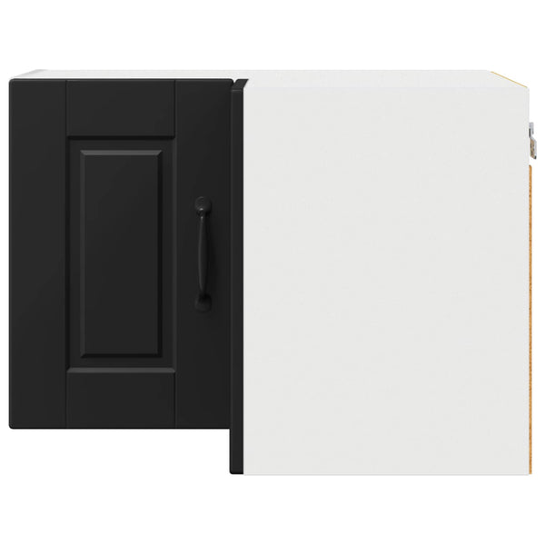 Seinän kulmarcabinett PORTO Musta 57 x 57 x 40 cm Tekninen puu