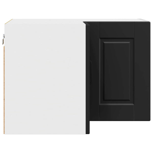 Seinän kulmarcabinett PORTO Musta 57 x 57 x 40 cm Tekninen puu