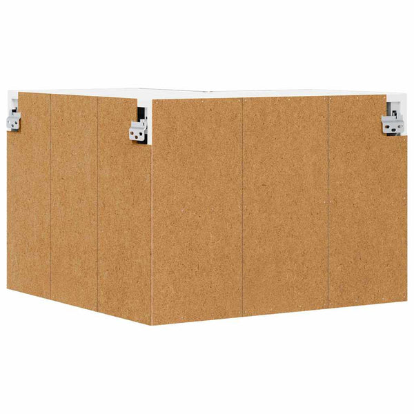 Seinän kulmarcabinett PORTO Savupähkinä 57 x 57 x 40 cm