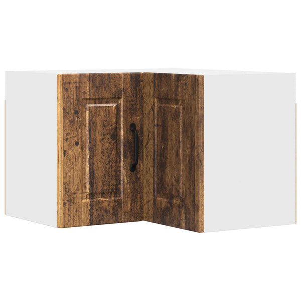 Seinän kulmarcabinett PORTO Vanha puu 57 x 57 x 40 cm
