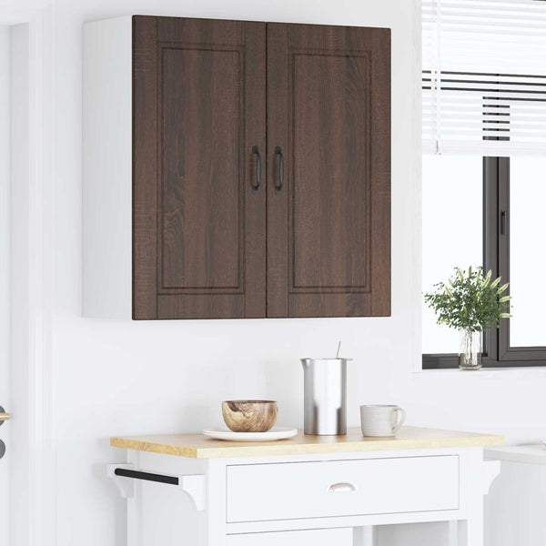 Seinäkaappi PORTO Ruskea tammi 80 x 31 x 80 cm Tekninen puu