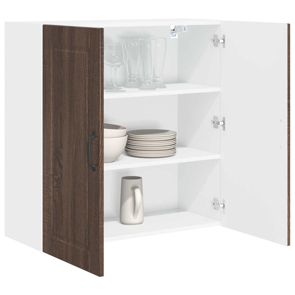 Seinäkaappi PORTO Ruskea tammi 80 x 31 x 80 cm Tekninen puu