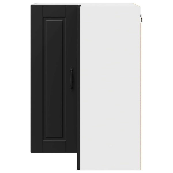 Seinän kulmarcabinett PORTO Musta 57 x 57 x 80 cm Tekninen puu
