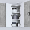 Seinän kulmarcabinett PORTO Betoni Harmaa 57 x 57 x 80 cm