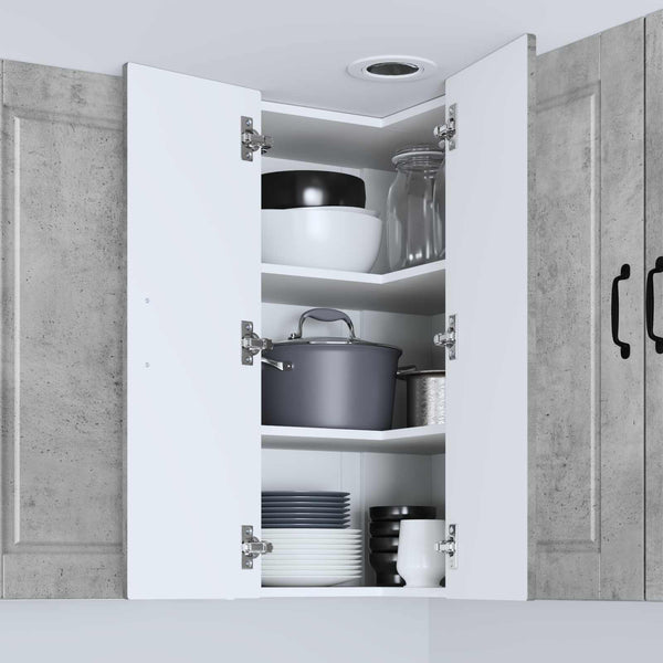 Seinän kulmarcabinett PORTO Betoni Harmaa 57 x 57 x 80 cm