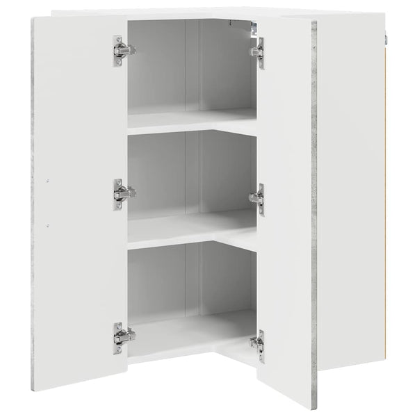 Seinän kulmarcabinett PORTO Betoni Harmaa 57 x 57 x 80 cm