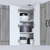 Seinän kulmarcabinett PORTO Harmaa Sonoma 57 x 57 x 80 cm