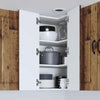 Seinän kulmarcabinett PORTO Vanha puu 57 x 57 x 80 cm