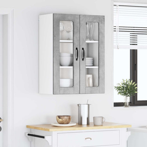 Seinälasi kaappi PORTO Betoni Harmaa 60 x 31 x 80 cm