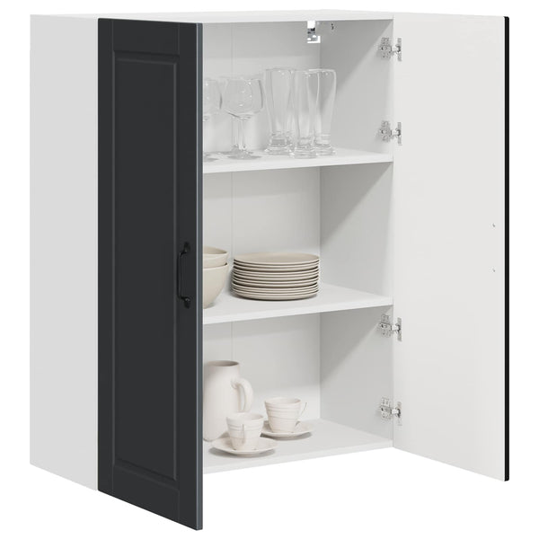 Seinäkaappi PORTO Musta 80 x 31 x 100 cm Tekninen puu