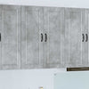 Seinäkaappi PORTO Betoni Harmaa 80 x 31 x 100 cm Tekninen puu