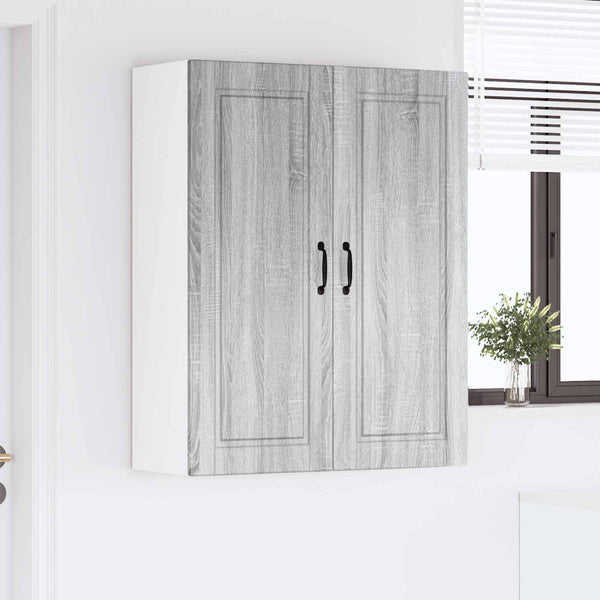 Seinäkaappi PORTO Harmaa Sonoma 80 x 31 x 100 cm Tekninen puu