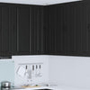 Seinän kulmarcabinett PORTO Musta 57 x 57 x 100 cm Tekninen puu