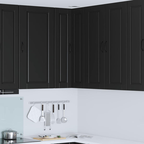 Seinän kulmarcabinett PORTO Musta 57 x 57 x 100 cm Tekninen puu