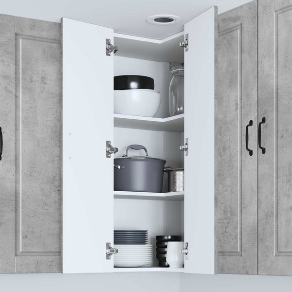 Seinän kulmarcabinett PORTO Betoni Harmaa 57 x 57 x 100 cm