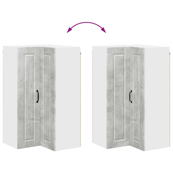 Seinän kulmarcabinett PORTO Betoni Harmaa 57 x 57 x 100 cm