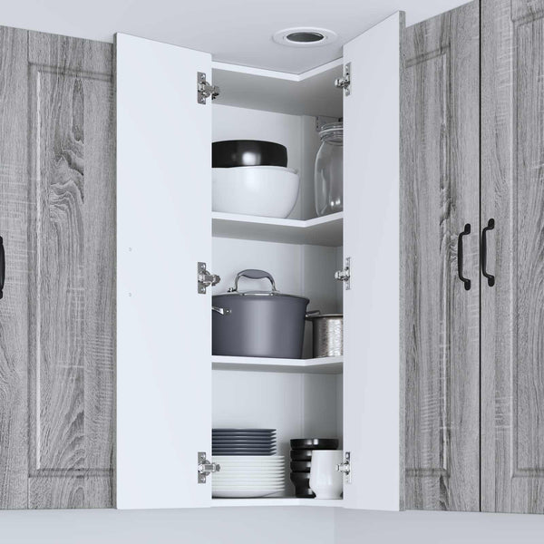Seinän kulmarcabinett PORTO Harmaa Sonoma 57 x 57 x 100 cm