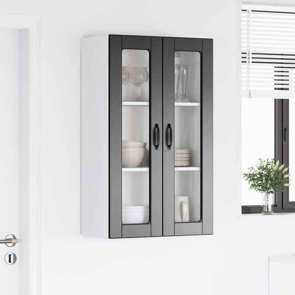 Seinälasi kaappi PORTO Musta 60 x 31 x 100 cm Tekninen puu