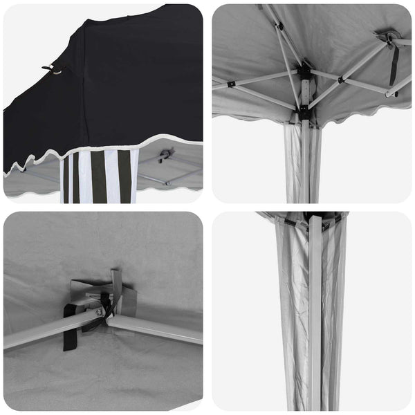 Pop-up Juhlateltta 195 x 195 x 245 cm Antrasiitti Oxford-kangas