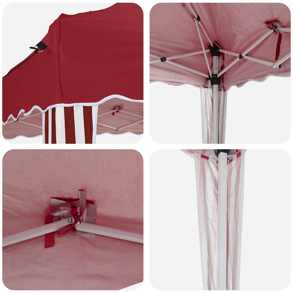 Pop-up Juhlateltta 195 x 195 x 245 cm Burgundi Oxford-kangas