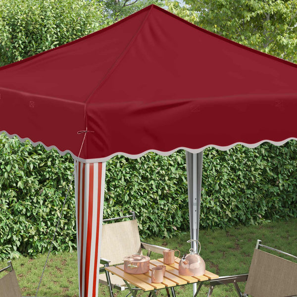 Pop-up Juhlateltta 195 x 195 x 245 cm Burgundi Oxford-kangas