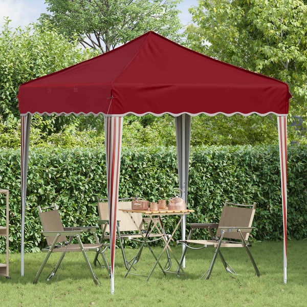 Pop-up Juhlateltta 195 x 195 x 245 cm Burgundi Oxford-kangas