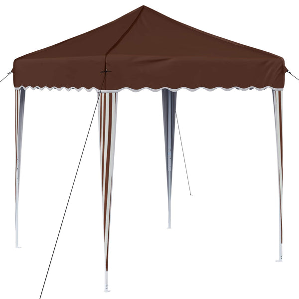 Pop-up Juhlateltta 195 x 195 x 245 cm Ruskea Oxford-kangas
