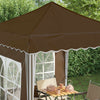 Pop-up Juhlateltta 195 x 195 x 245 cm Taupe Oxford-kangas