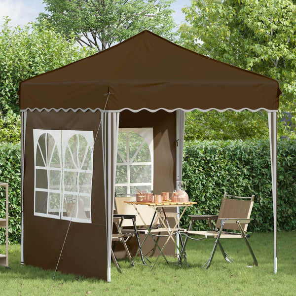 Pop-up Juhlateltta 195 x 195 x 245 cm Taupe Oxford-kangas