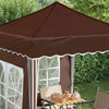 Pop-up Juhlateltta 195 x 195 x 245 cm Ruskea Oxford-kangas