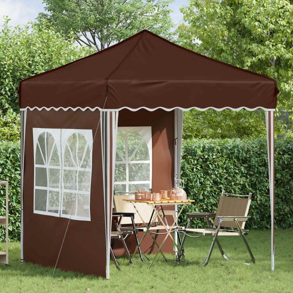 Pop-up Juhlateltta 195 x 195 x 245 cm Ruskea Oxford-kangas