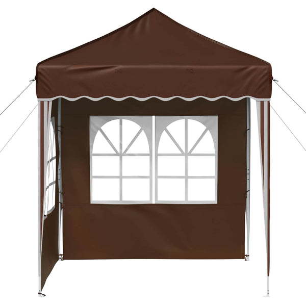 Pop-up Juhlateltta 195 x 195 x 245 cm Ruskea Oxford-kangas