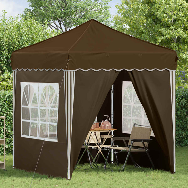 Pop-up Juhlateltta 195 x 195 x 245 cm Taupe Oxford-kangas